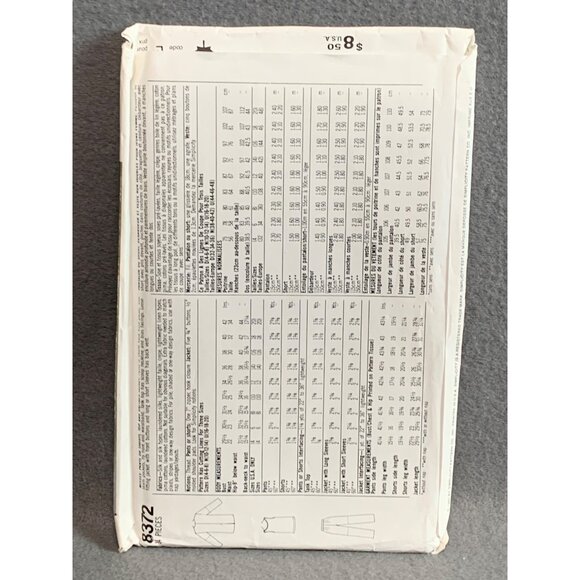 Simplicity 8372 Womens Jacket Shirt Pants Sewing Pattern Size 10-14 - Picture 2 of 2